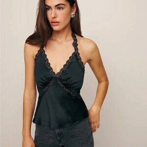 Reformation Monica Silk Top